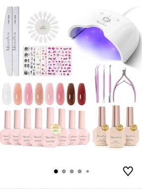 Gel Nail Polish Kit with UV Light Popular Color Jelly Gel with Builder And Tools